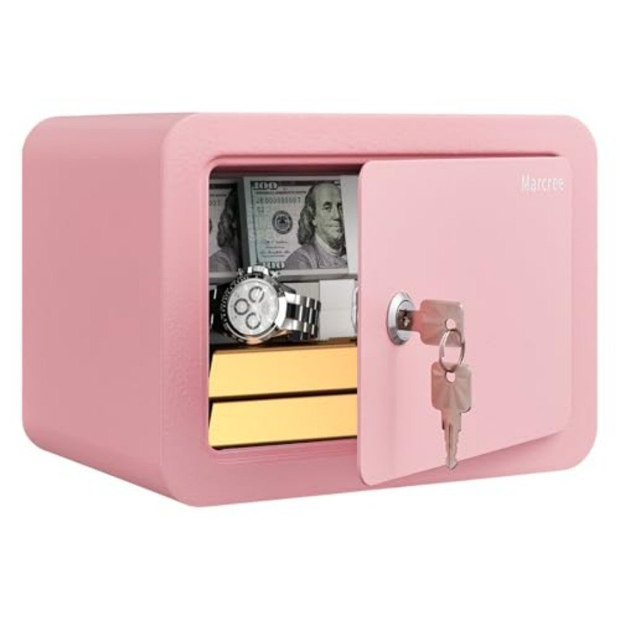 Lockbox Key Secure - 0.23 Cubic Small Safe Box for