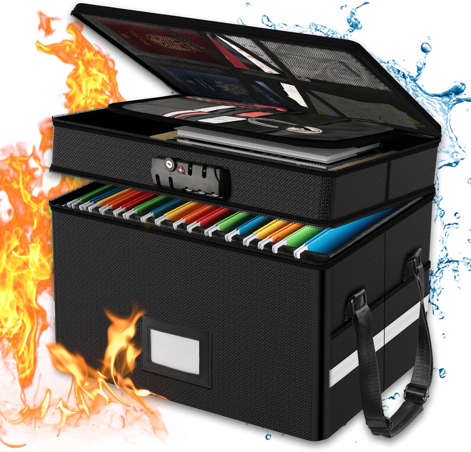 Fire Safe Document - Fireproof Document Box with Lock, 2