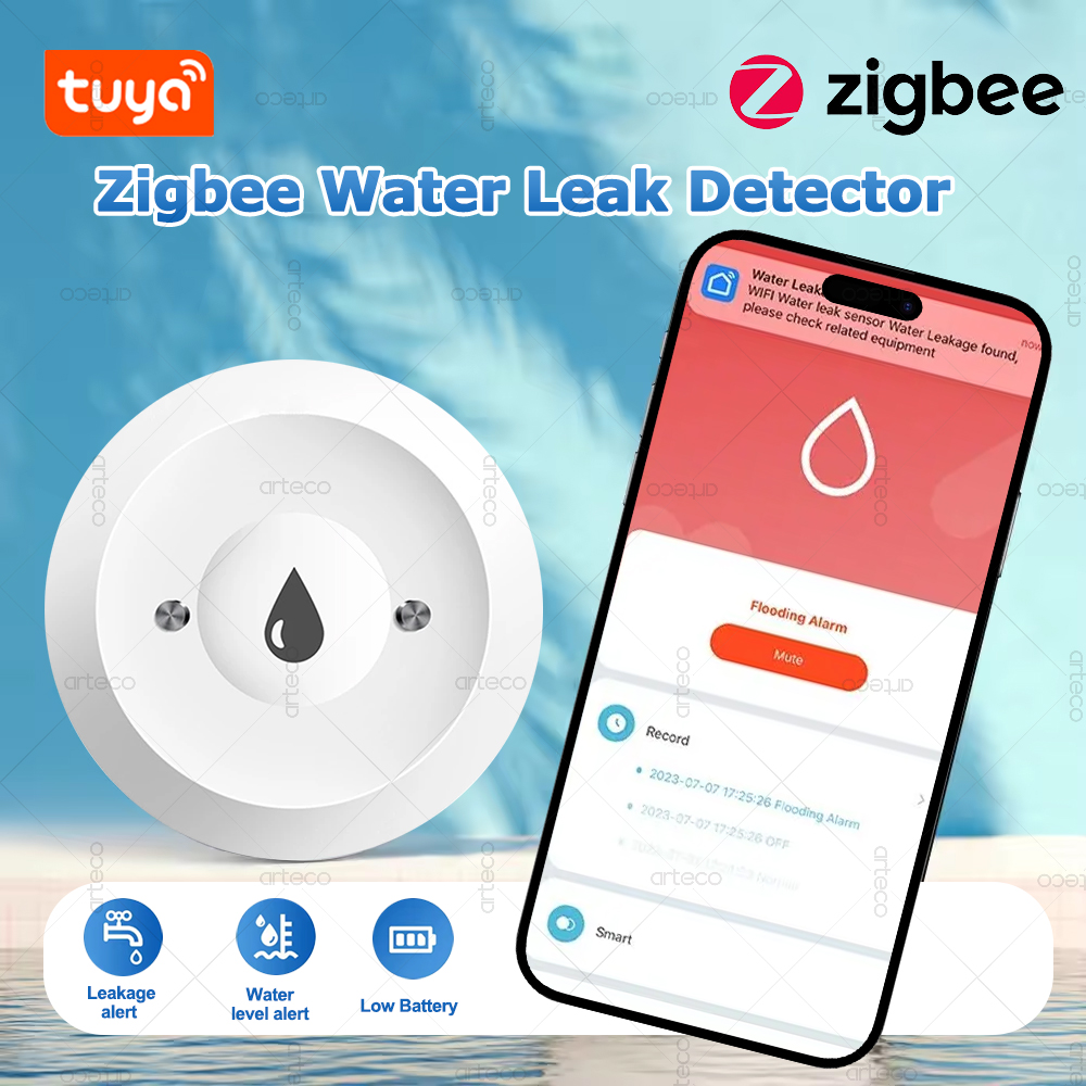Tuya Zigbee Water Sensor Leak  - Water Alarm Sensor avaliação e preço