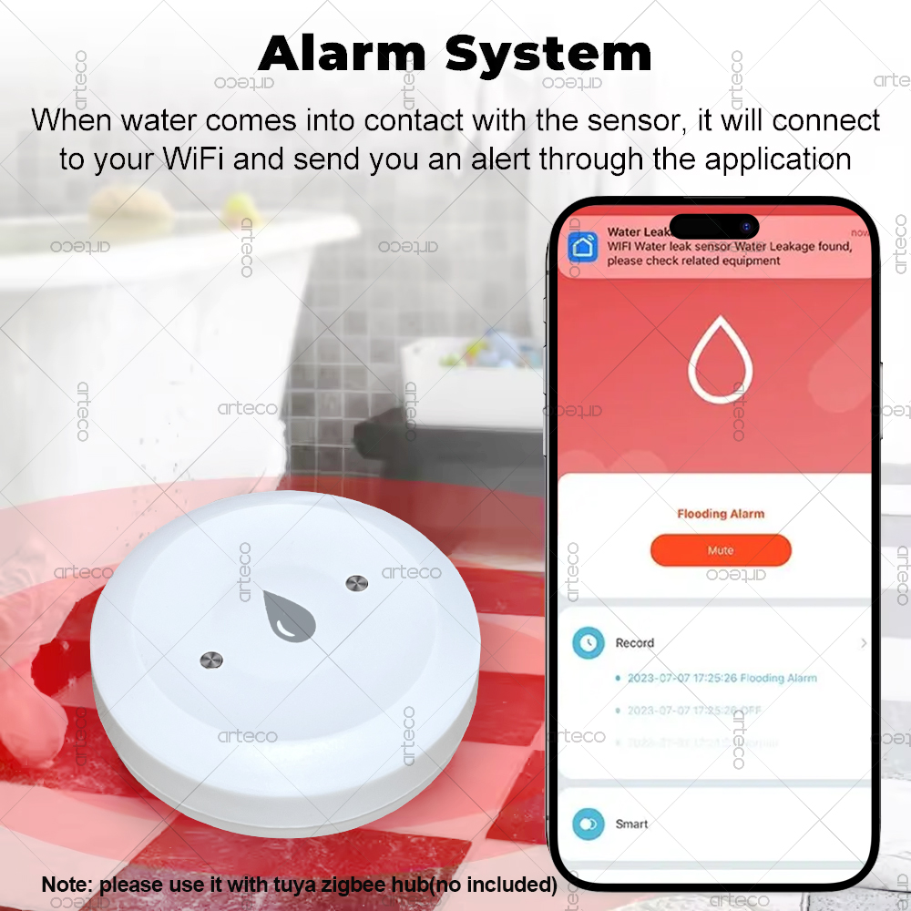 Tuya Zigbee Water Sensor Leak  - Water Alarm Sensor avaliação e preço