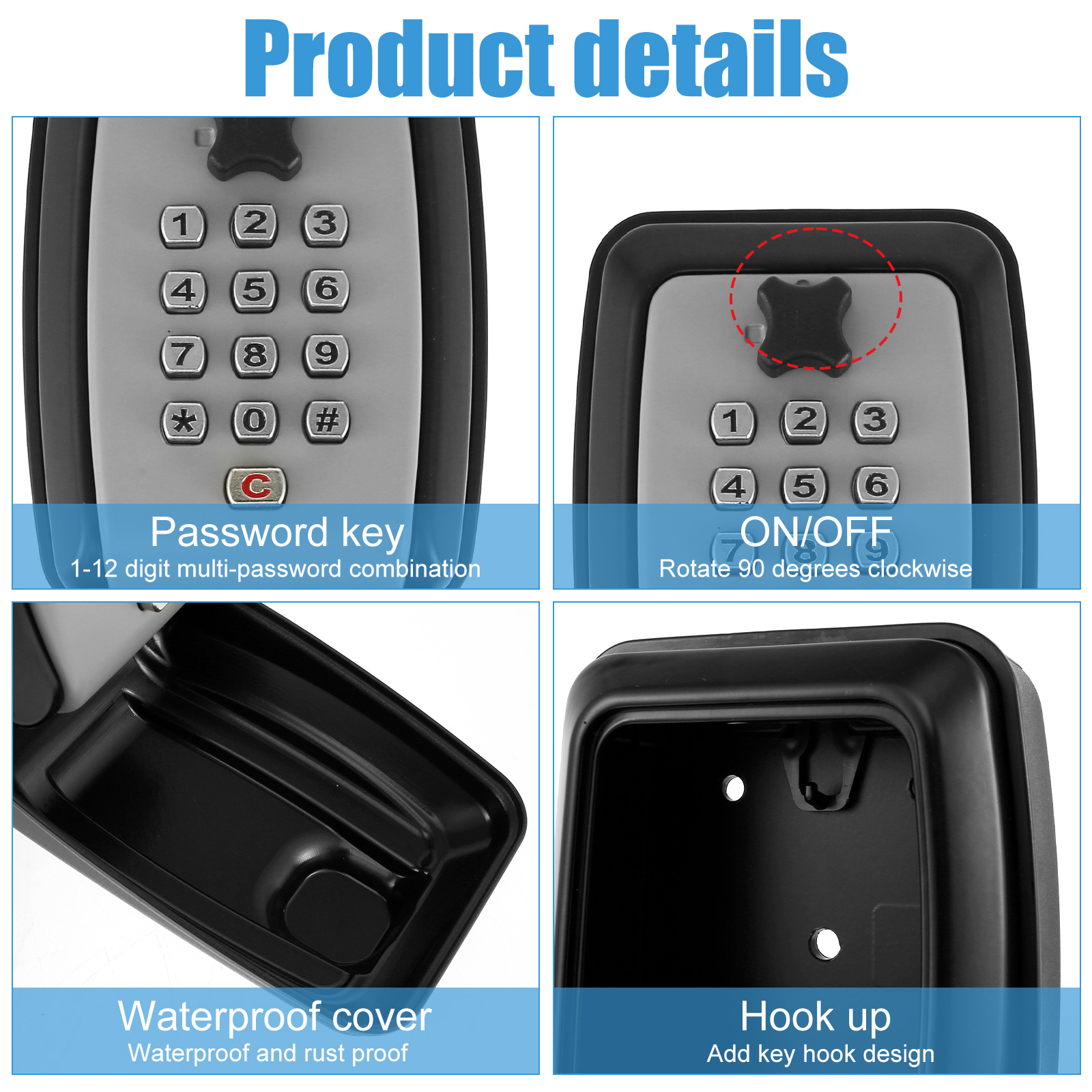 Key Lock Box Wall-Mount Secret - Lockbox Key Secure avaliação e preço