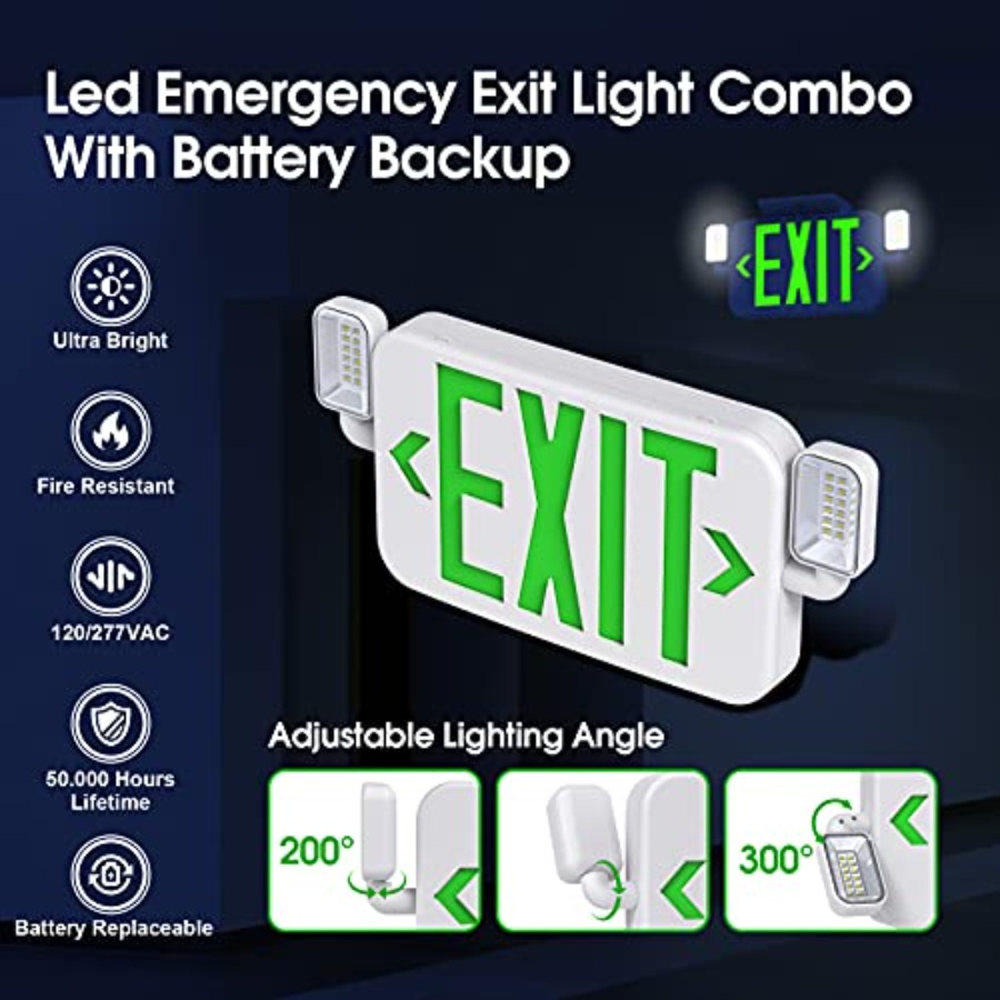 Led Combo Emergency Exit Sign  - Emergency Exit Sign avaliação e preço