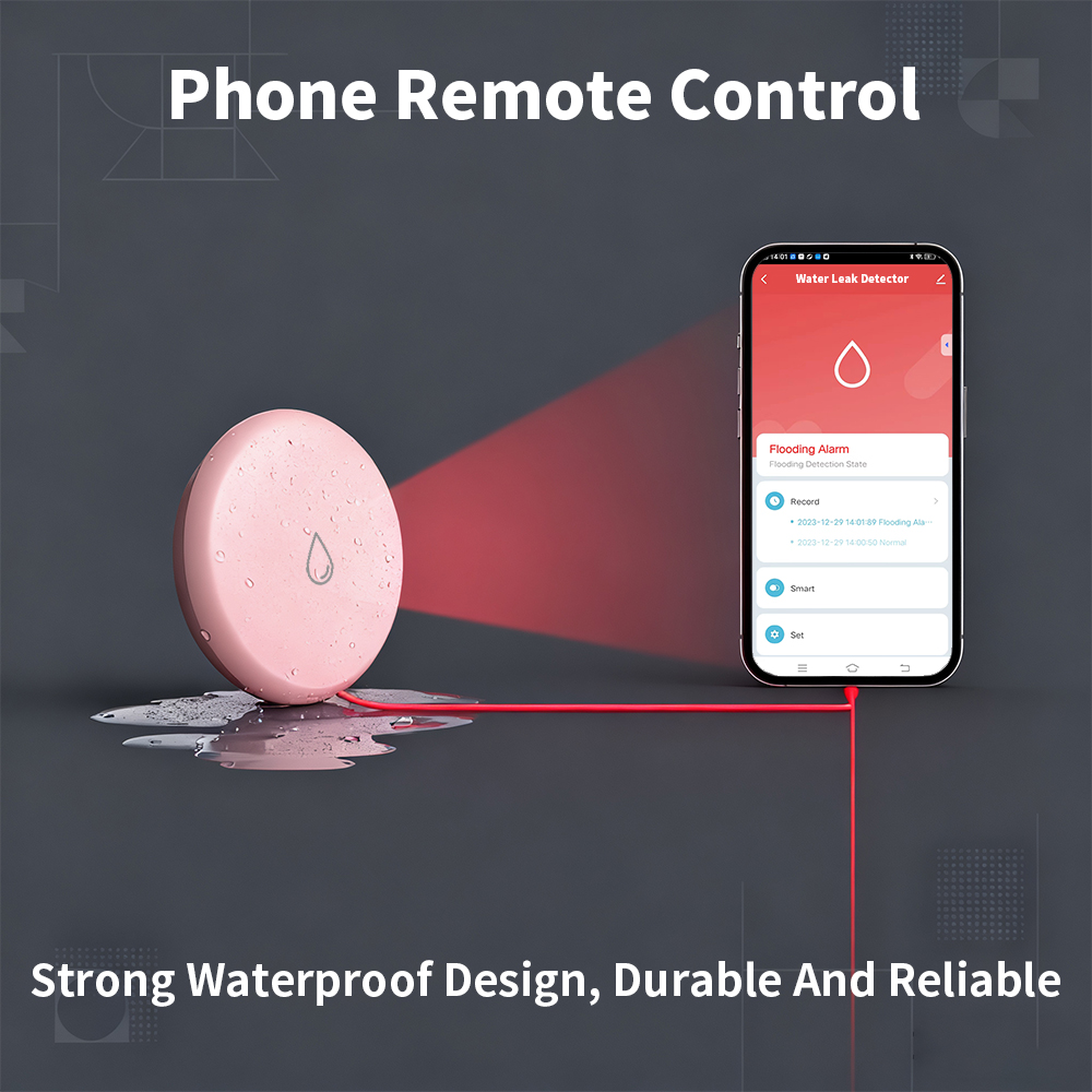 Tuya Zigbee Leakage Sensor LED - Water Alarm Sensor avaliação e preço