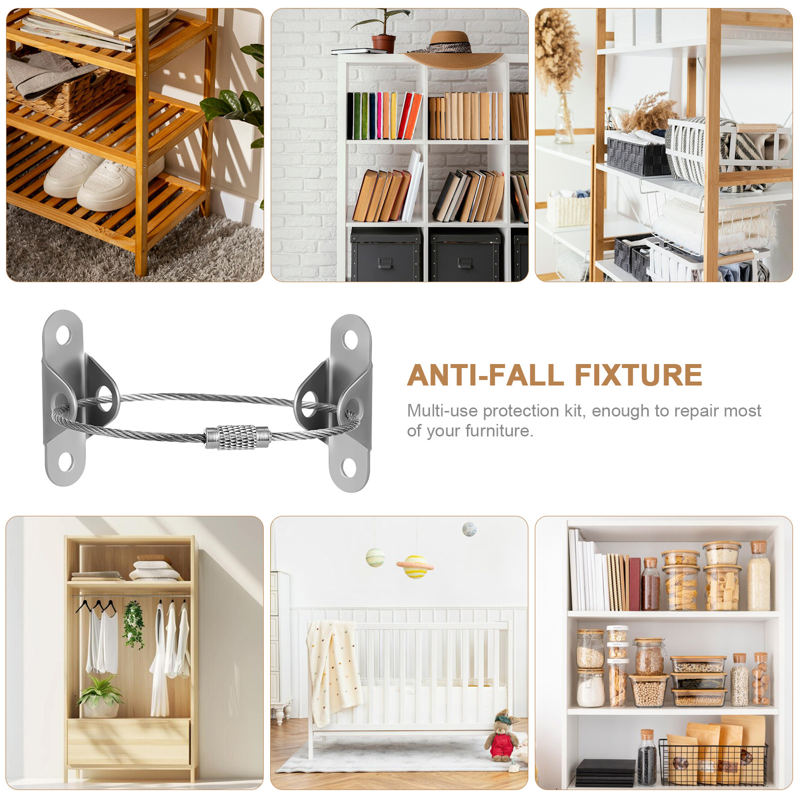 6Sets Anti Tip Furniture Ancho - Earthquake Anchor Strap avaliação e preço