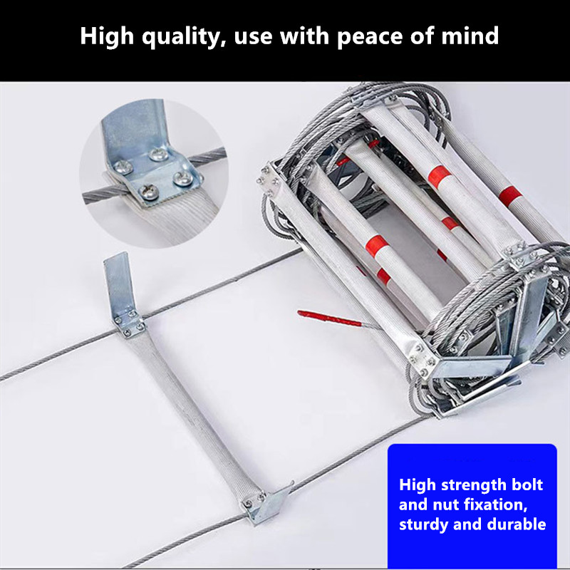 5M Soft Rope Ladder With Wire  - Fire Escape Ladder avaliação e preço