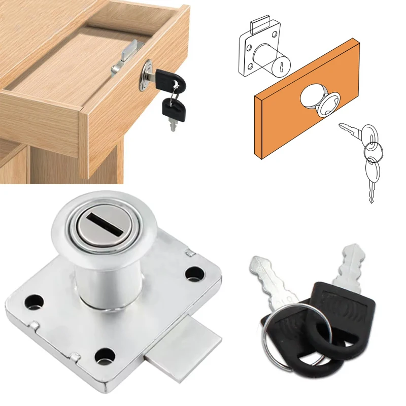 Drawer lock with key, used for - Medicine Cabinet Lock avaliação e preço