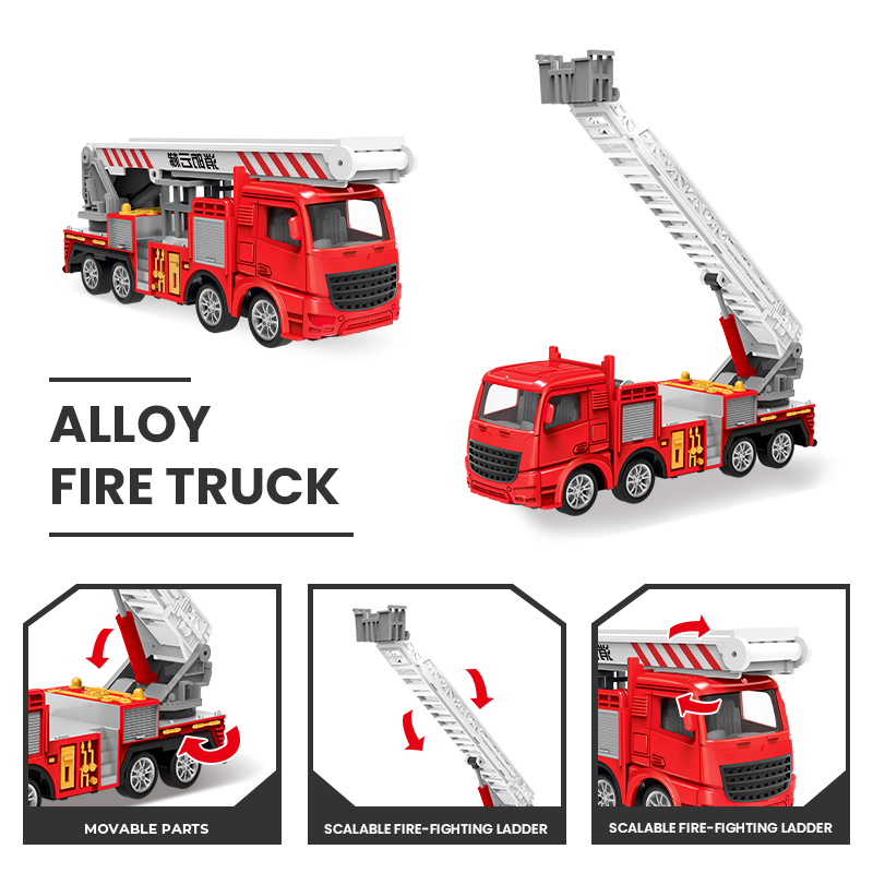 1:55 Diecast Fire Truck Model  - Fire Escape Ladder avaliação e preço