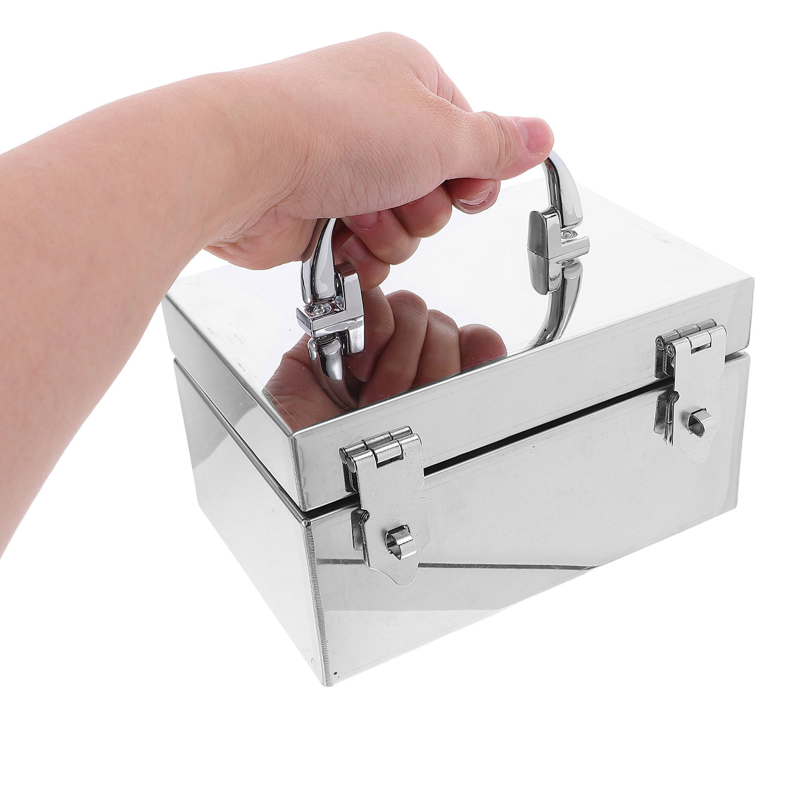 Portable Metal Cash Box Stainl - Lockbox Key Secure avaliação e preço