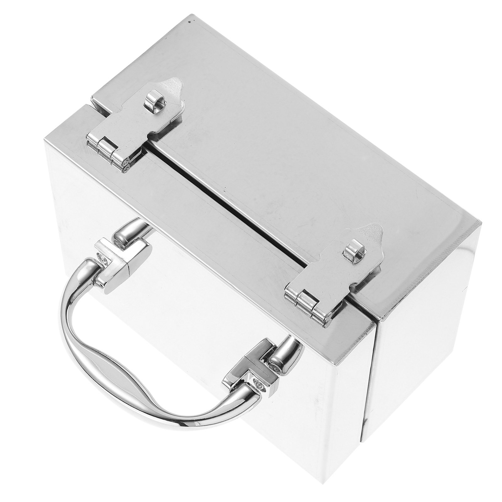 Portable Metal Cash Box Stainl - Lockbox Key Secure avaliação e preço