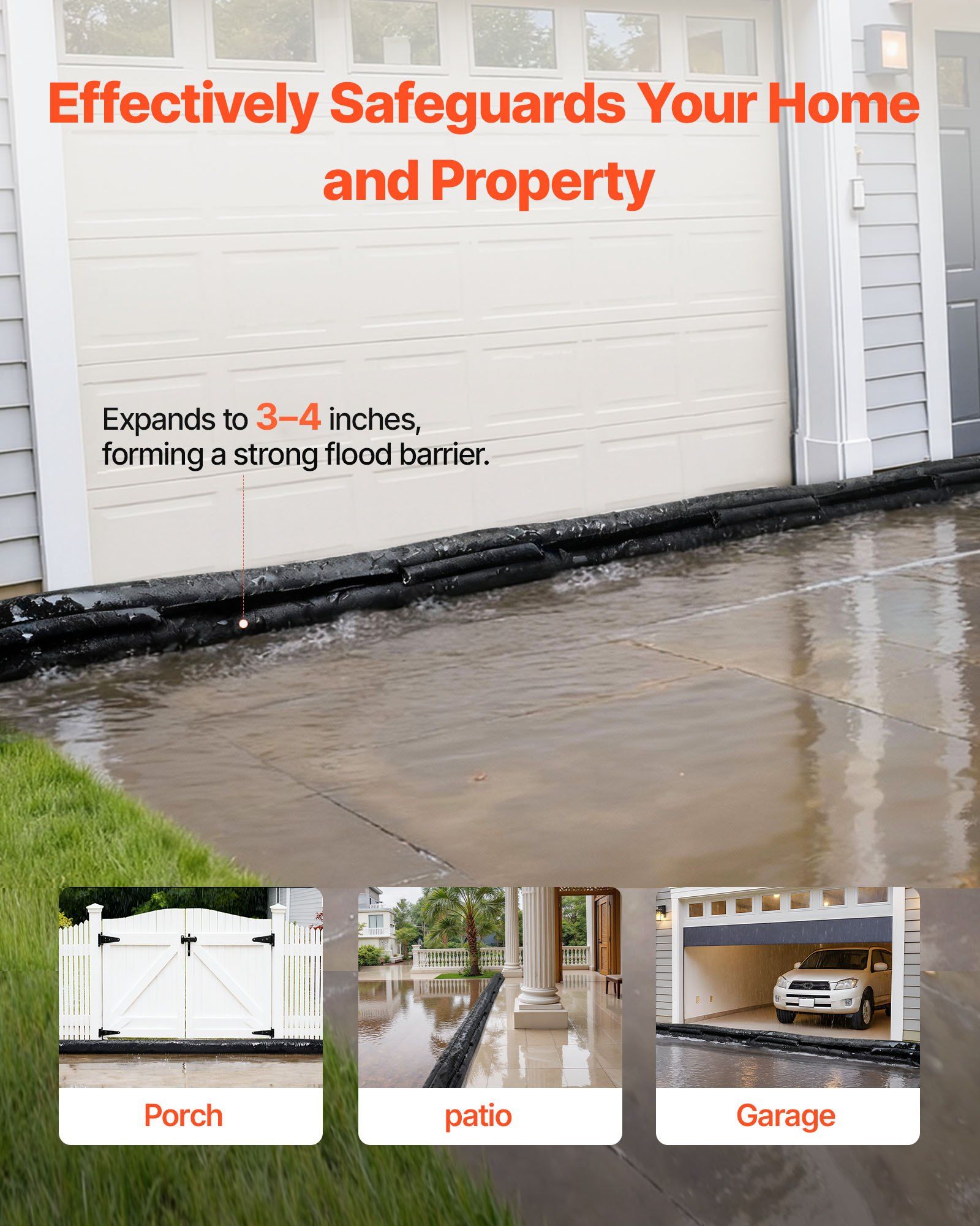 Flood Barrier, 8 Pack, 1.6 x 1 - Flood Barrier Bag avaliação e preço