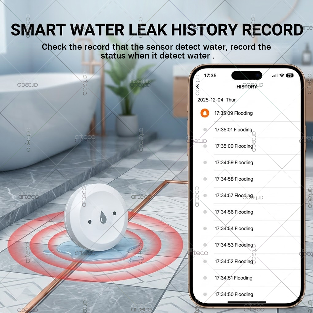 Zigbee Water Leak Sensor Smart - Water Alarm Sensor avaliação e preço