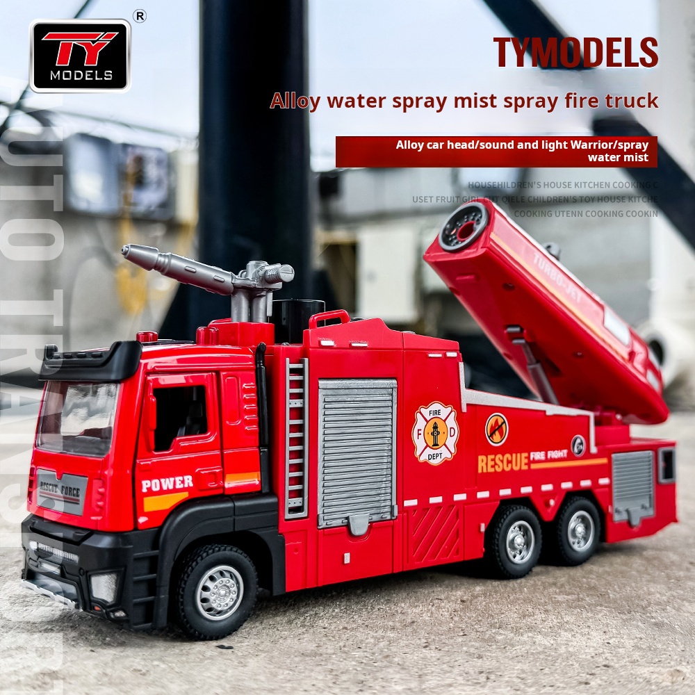 New Alloy Fire Truck Toy Large - Fire Escape Ladder avaliação e preço