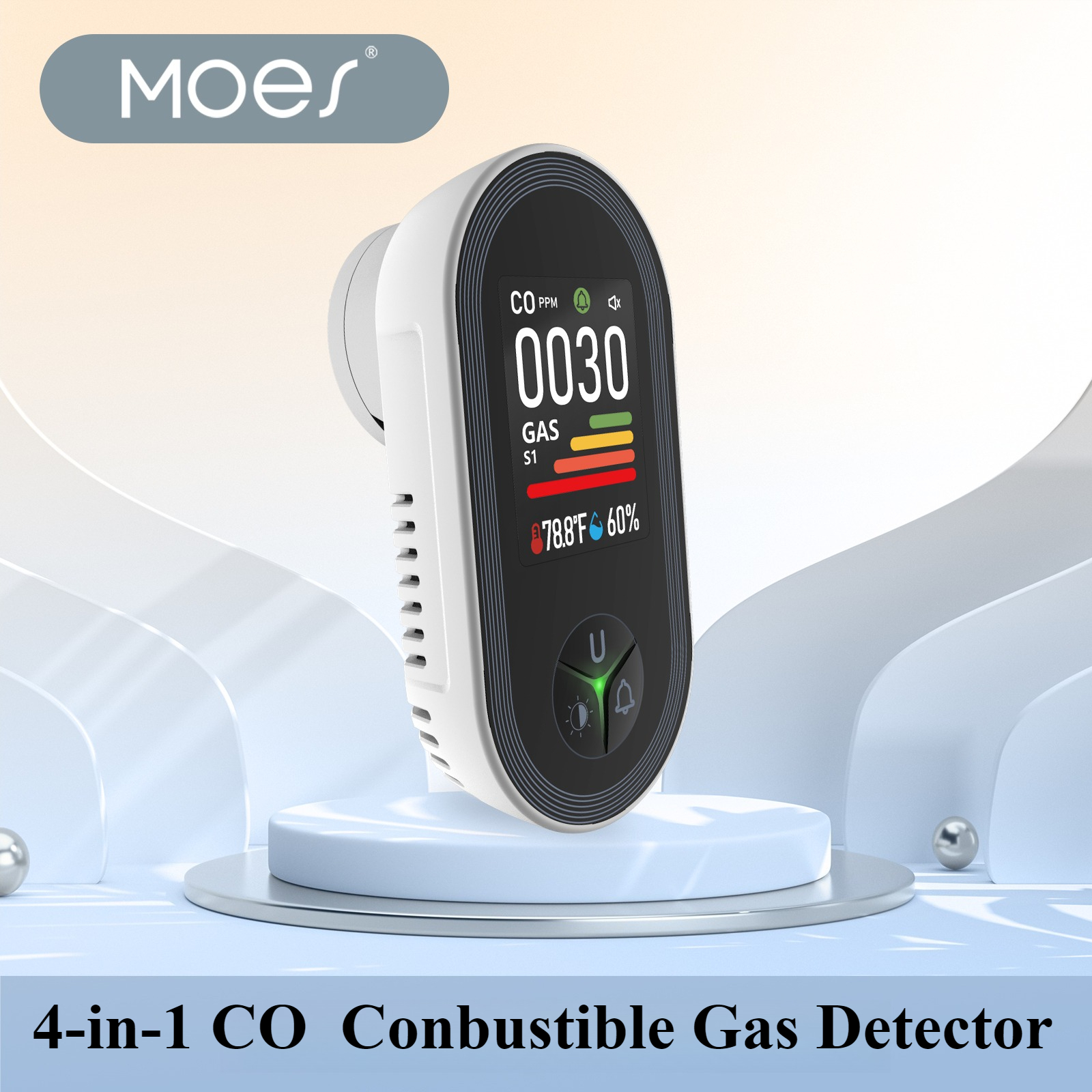 MOES 4-in-1 Plug-in Gas Detect - Co Detector Plug avaliação e preço