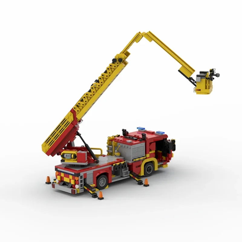 1079PCS MOC London Fire Brigad - Fire Escape Ladder avaliação e preço