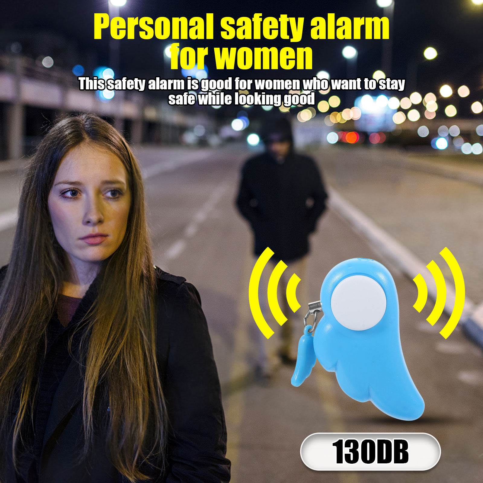 Personal Alarm Keychain 130Db  - Personal Alarm Keychain avaliação e preço