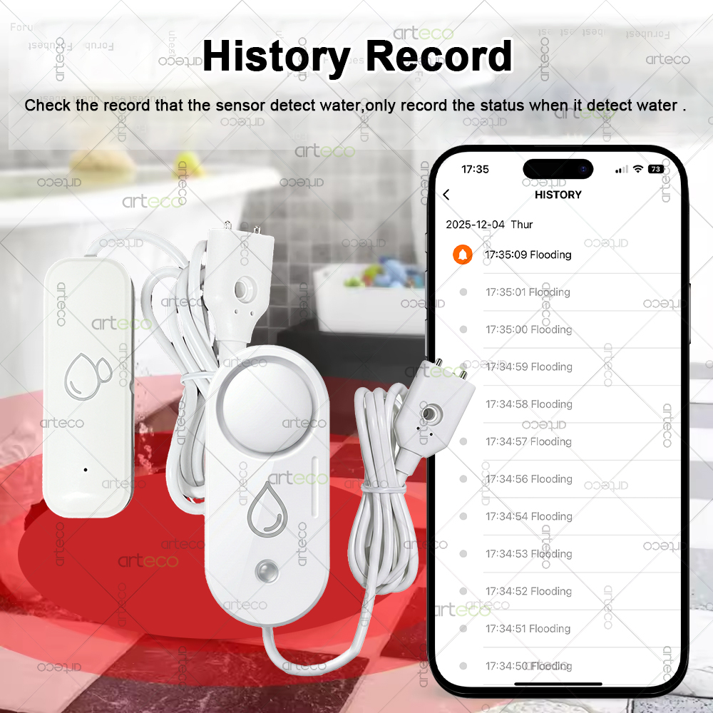 Zigbee Water Leakage Sensor Fl - Water Alarm Sensor avaliação e preço