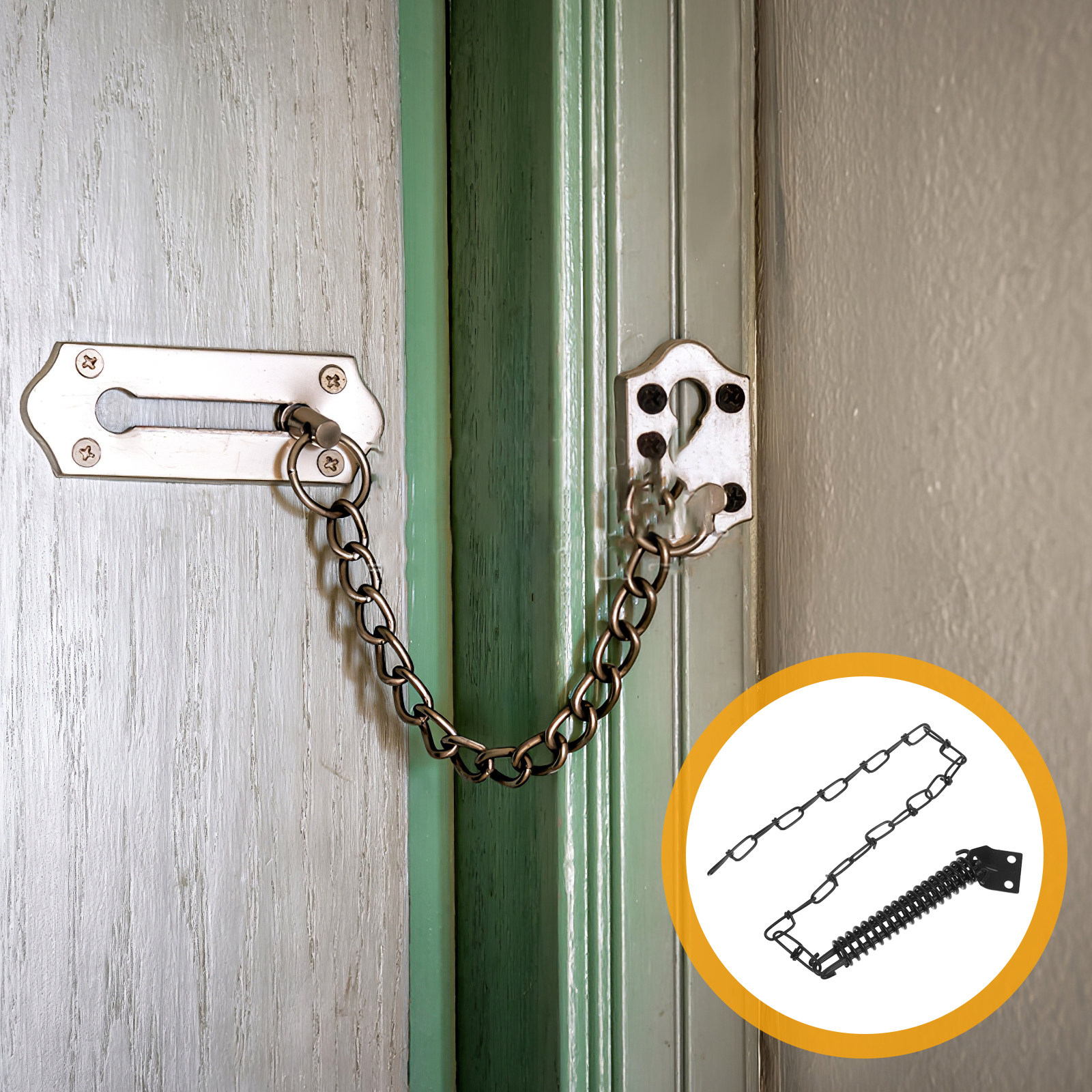 1Set Anti-Theft Door Chain Iro - Security Chain Door avaliação e preço