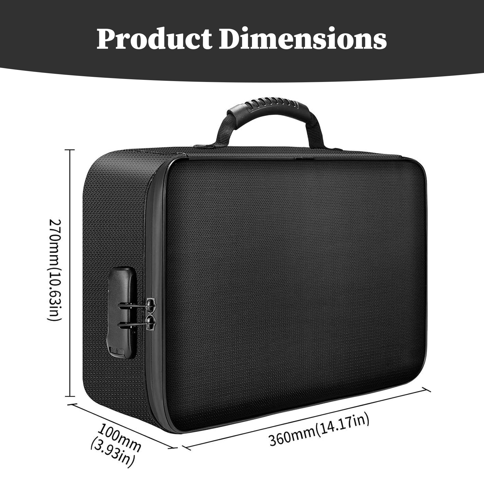 Fireproof Document Bag with Lo - Fire Safe Document avaliação e preço