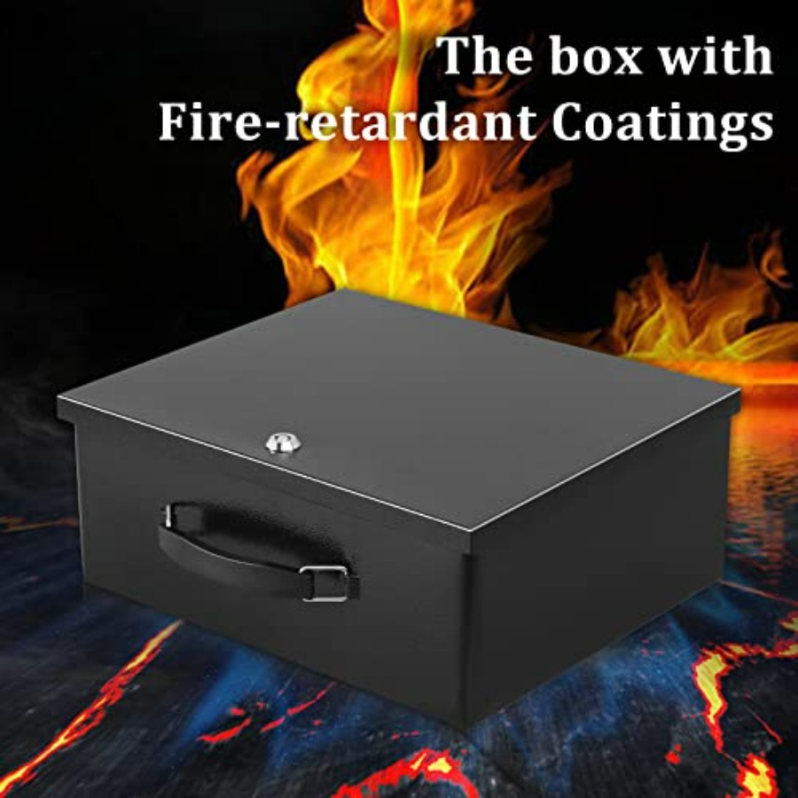 Portable Metal Safe Box with K - Fire Safe Document avaliação e preço