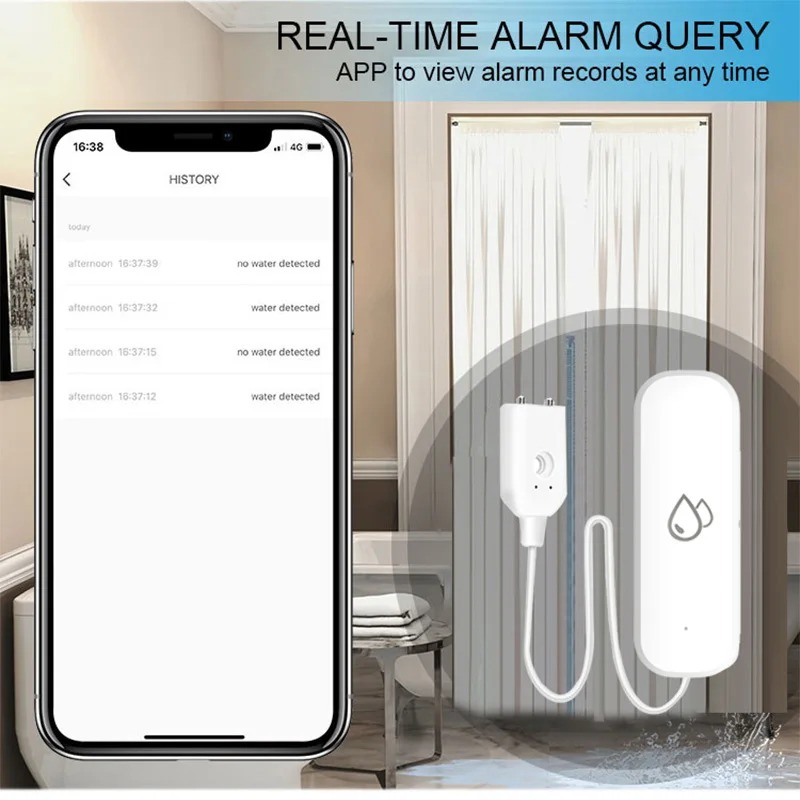Smart Home Zigbee Water Leak D - Water Alarm Sensor avaliação e preço